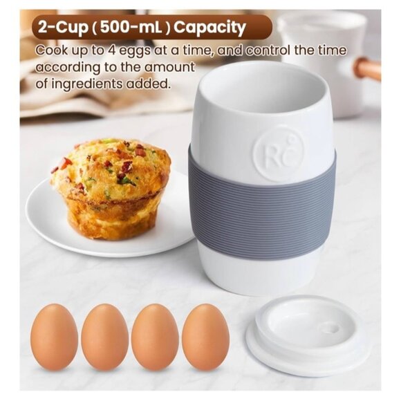 Pampered Chef Ceramic Egg Cooker 1529 Microwave Healthy Breakfast Kitchen Tool - Picture 14 of 14
